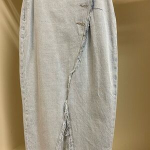 Zara Denim Asymmetrical Skirt